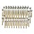 Vintage Coastal Boho Chic Chinoiserie Faux Bamboo & 18/8 Stainless Flatware Set- 49 Pieces. For Sale