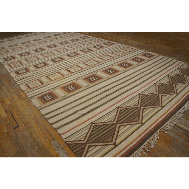 Indian Antique Indian Dhurrie Rug For Sale - Image 3 of 9