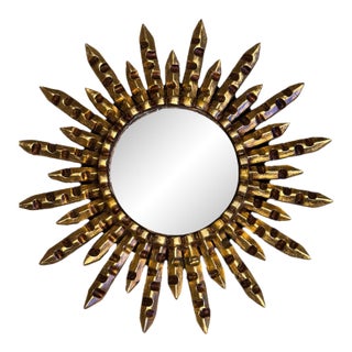 Fabulous French Style Wood Cut Gilt Mirror For Sale