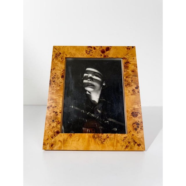 Mid-Century Modern Handmade Burl Wood Picture Frame, Italy, 1970s For Sale - Image 6 of 16
