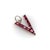 This platinum charm or pendant is in the shape of a patriotic V and encrusted with beautiful caliber cut rubies. During...