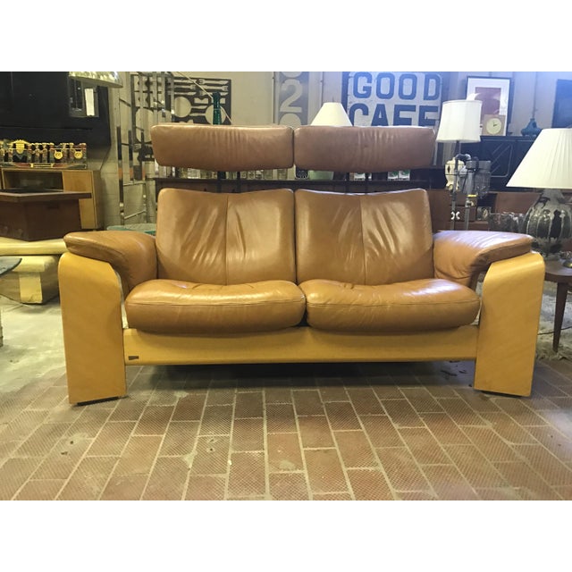 Contemporary Stressless Ekornes Pegasus Loveseat Chairish