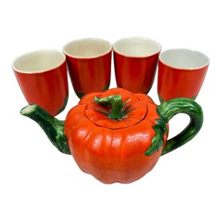 Vintage Maruhon Ware Teapot & Cups For Sale