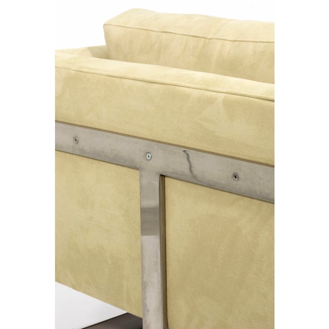 Late 20th Century Milo Baughman for Thayer Coggin Cantilever T Back Lounge Chair For Sale - Image 5 of 8