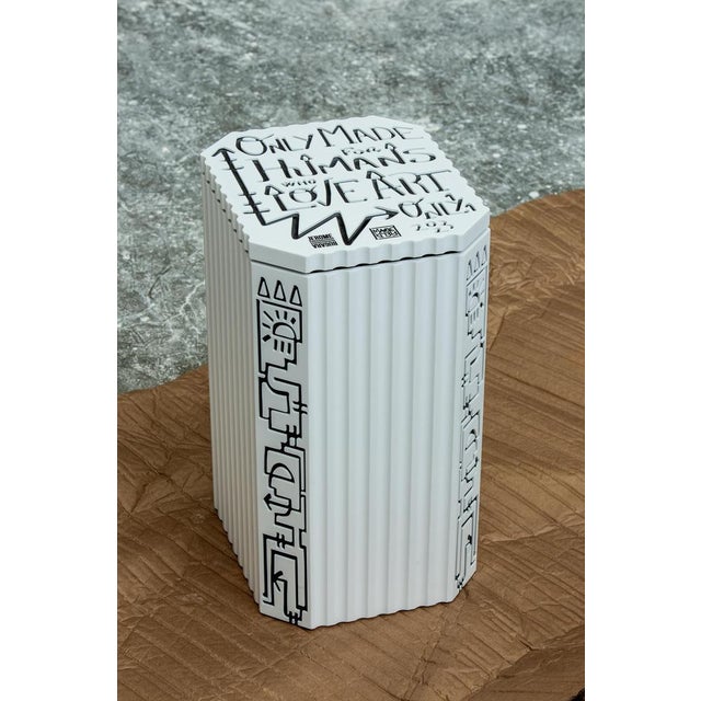 Black Marie Field White Resin Totem by Jérôme Bugara For Sale - Image 8 of 9