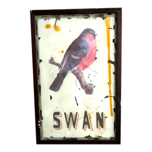 1990s "Swan" Original Painting by Huw Griffith
