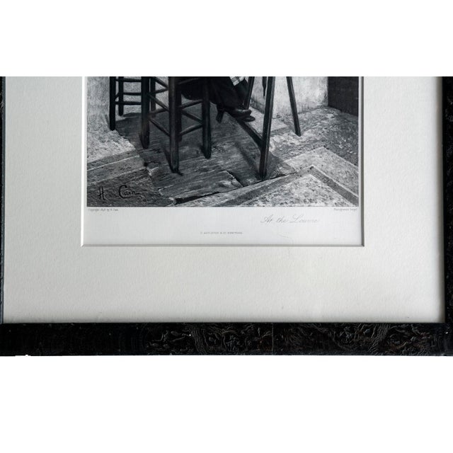 Late 19th Century Framed Print From Etching of Artist in the Louvre For Sale - Image 4 of 7