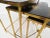Set Brass French Maison Bagues Style Faux Bamboo Form Chinoiserie Nesting Tables For Sale - Image 4 of 6