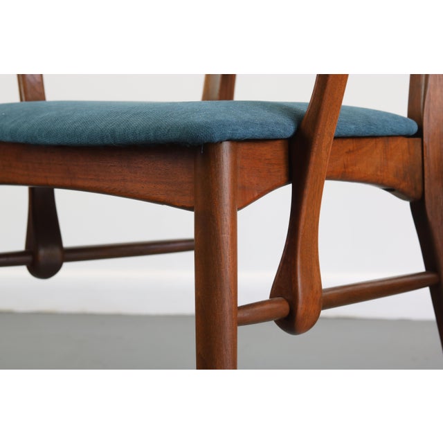 Set of 8 Danish Modern Teak Ladder Back Niels Koefoeds Dining Chairs Hornslet For Sale In Orlando - Image 6 of 12