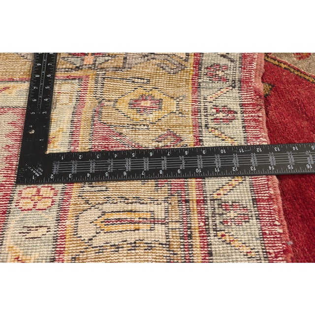 Textile Vintage Turkish Oushak Rug, 04'08 X 12'01 For Sale - Image 7 of 10