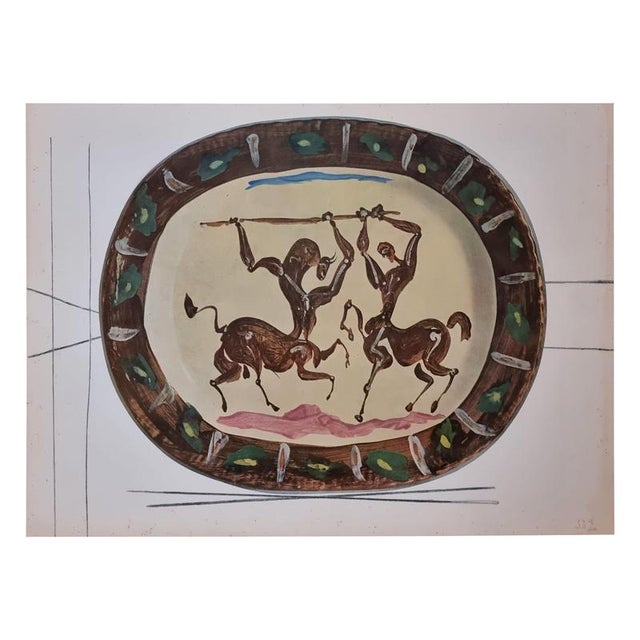 Print Depicting Pablo Picasso Vallauris Plate with Battle of Centaurs from Albert Skira, Mid-20th Century For Sale - Image 6 of 6