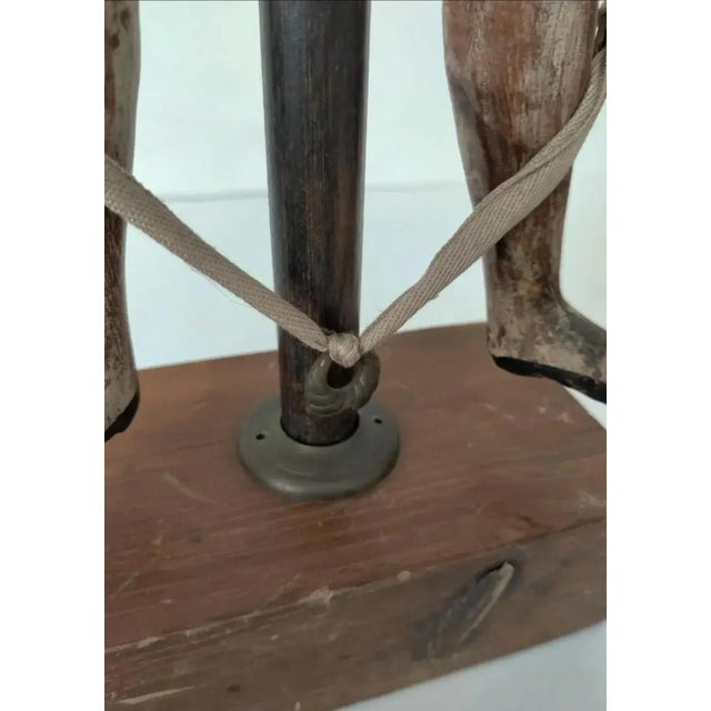 Wood 1980s Vintage Sarreid Ltd. Wood Court Jester Sculpture For Sale - Image 7 of 10