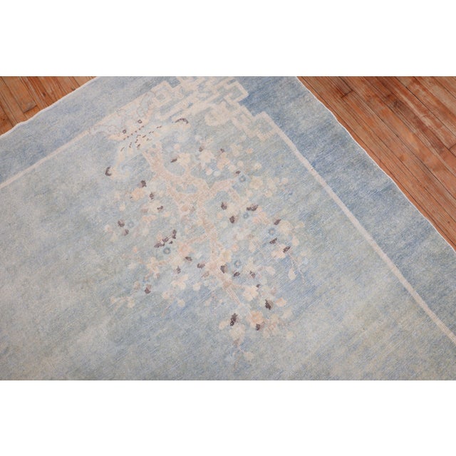 Blue Early 20th Century Chinese Rug - 6'1" x 9' For Sale - Image 8 of 10