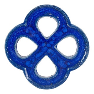Deep Blue Glazed Stoneware Wall Relief from Gustavsberg, 1960s For Sale