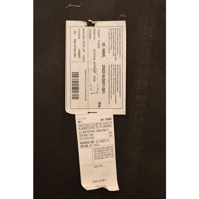 Italian Made Leather Sectional Sofa With Chaise For Sale - Image 17 of 18