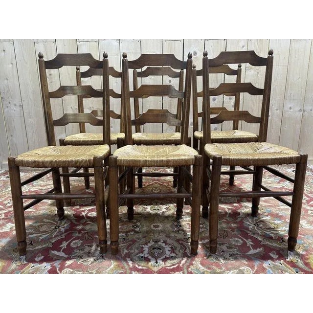 Straw Dining Room Chairs, Set of 2 For Sale - Image 4 of 9