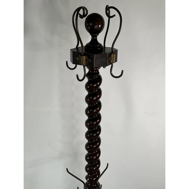 Vintage Mahogany Coat Rack For Sale - Image 9 of 13