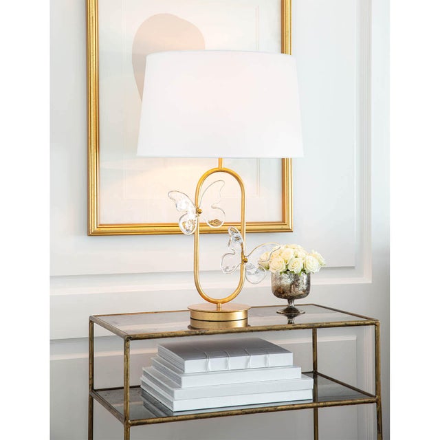 Traditional Regina Andrew Monarch Steel Oval Table Lamp, Gold For Sale - Image 3 of 8