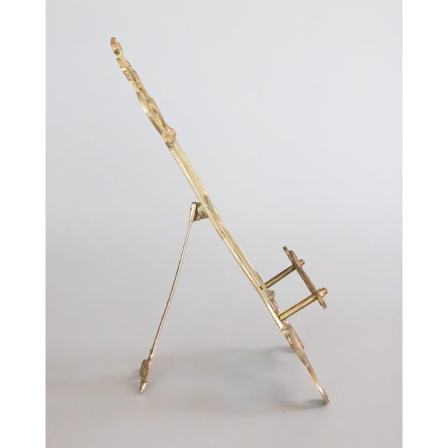 Antique Art Nouveau Brass Table Easel For Sale - Image 4 of 9