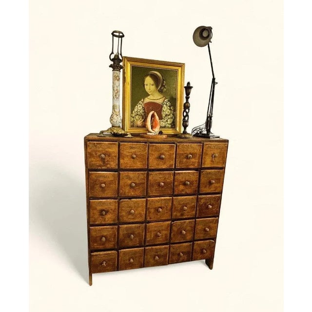 Antique Bank of Shop 25 Drawers For Sale - Image 9 of 18