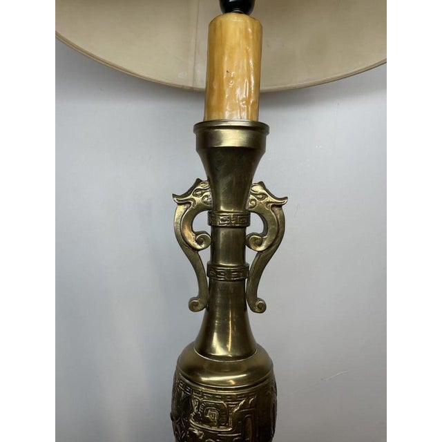 1950s A Very Large Brass Table Lamp. For Sale - Image 5 of 7