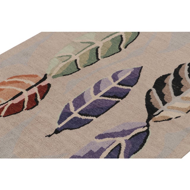 Rug & Kilim Rug & Kilim’s Scandinavian style rug in Beige, Multicolor Floral pattern by Rug & Kilim - 6x9 For Sale - Image 4 of 6