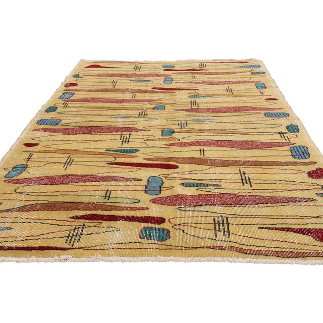 Contemporary Zeki Muren Vintage Turkish Sivas Rug, 04'01 X 06'10 For Sale - Image 3 of 10