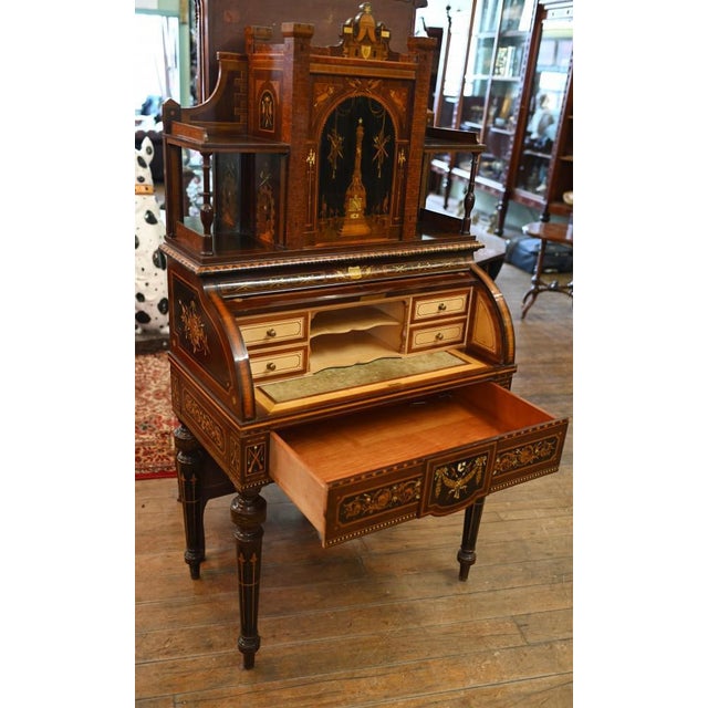 Antique Italian Cylinder Desk, 1880 For Sale - Image 15 of 18