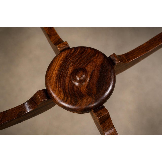 Circular Coffee Table in Caviúna Wood & Glass by Giuseppe Scapinelli, Brazil, 1950s For Sale - Image 13 of 18
