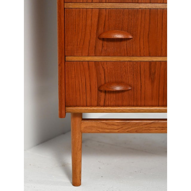 Wood Scandinavian Teak Dressing Table with Chest of Drawers, 1950s-1960s For Sale - Image 7 of 14