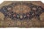 1900 - 1909 Medallion Antique Wool Rug Persian Tabriz in Navy Blue For Sale - Image 5 of 9