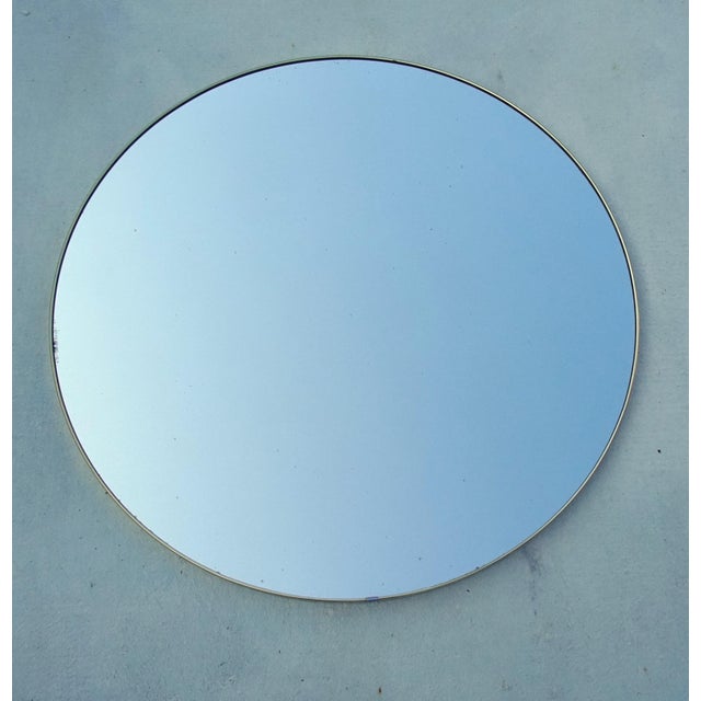 Vintage Round Wall Mirror in Chrome, 1970s For Sale - Image 6 of 6