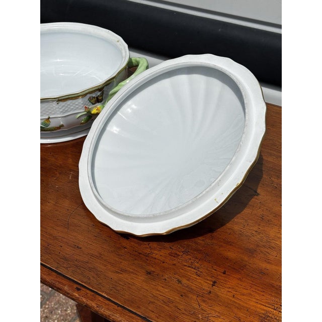 Herend Queen Victoria Porcelain Tureen For Sale - Image 5 of 9