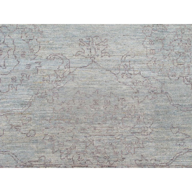 Early 21st Century Fine Transitional Rug in Light Blue by Keivan Woven Arts 10'3 X 13'9 For Sale - Image 5 of 11