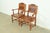 Early Romweber Antique English Jacobean Carved Oak and Burl Wood Armchairs, Pair For Sale - Image 13 of 13