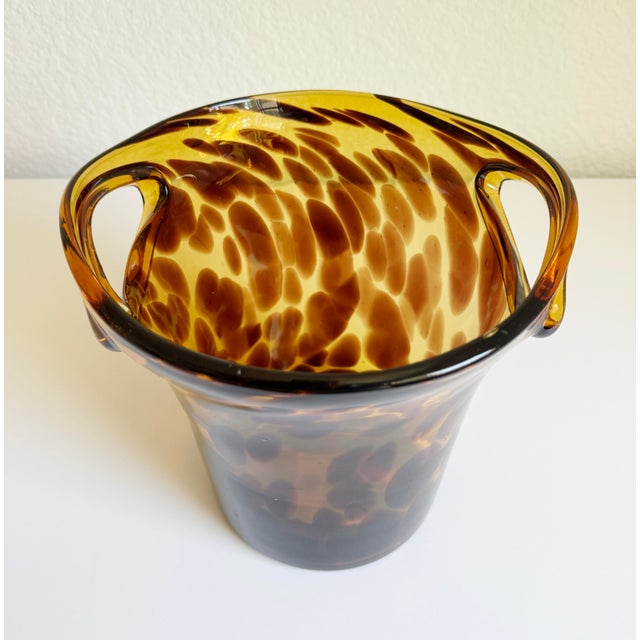 1950s Christian Dior Empoli Tortoise Glass Bottle Chiller For Sale - Image 10 of 16