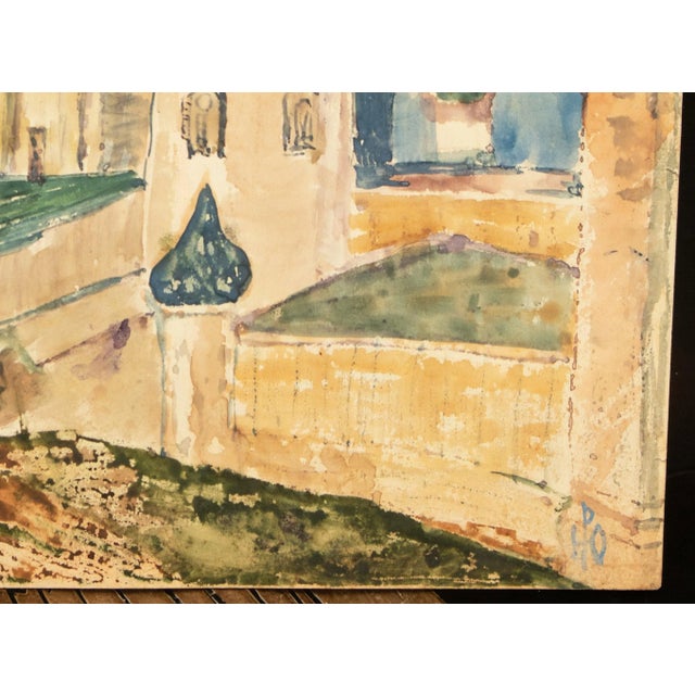 Paper C. 1920-1950s Antique or Vintage Watercolor in the Style of Nicholas Roerich For Sale - Image 7 of 11
