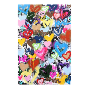 This Is Where It Begins - Colorful Love-Themed Urban Graffiti Pop Original Artwork by Amber Goldhammer