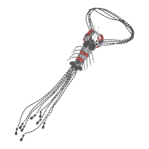 90s Chris Couch Moans Couture Vrba Lobster Necklace Brooch Large Statement Red Black Pendant Vintage