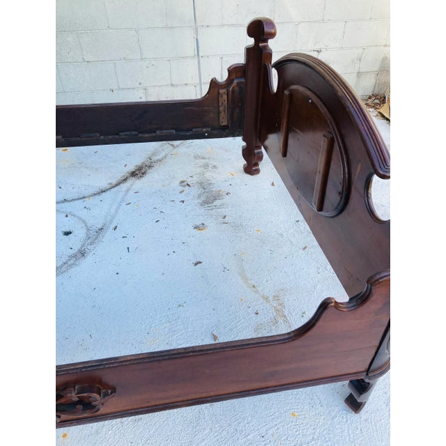 Wood Antique Carved Bed For Sale - Image 7 of 13