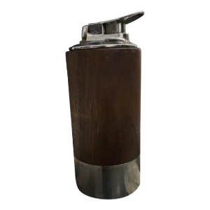 Vintage Mid-Century Modern Ronson Norseman Table Lighter in Walnut & Chrome