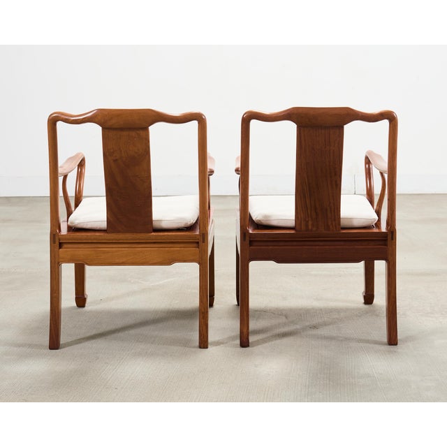 Pair of Chinese Export Ming Dynasty-Style Hardwood Armchairs For Sale - Image 18 of 18