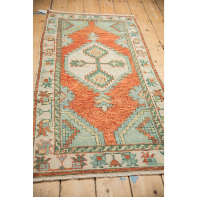 Red Vintage Distressed Oushak Rug Runner - 2'6" x 5'3" For Sale - Image 8 of 10