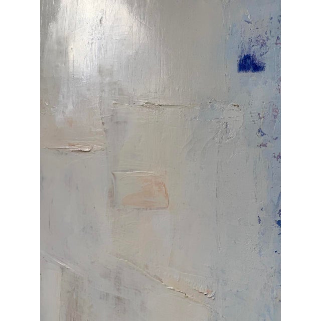 Abstract White Canvas, Oil Painting, 20th Century For Sale - Image 13 of 18