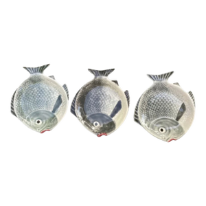 Vintage Majolica Fish Dishes | Set of 3