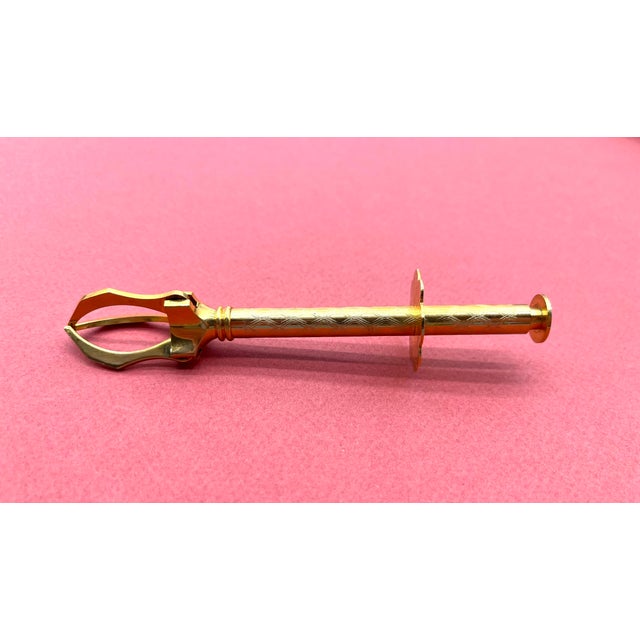 Antique Gold-Plated Sugar Tongs with Decorated Handle, 1890s For Sale - Image 5 of 11