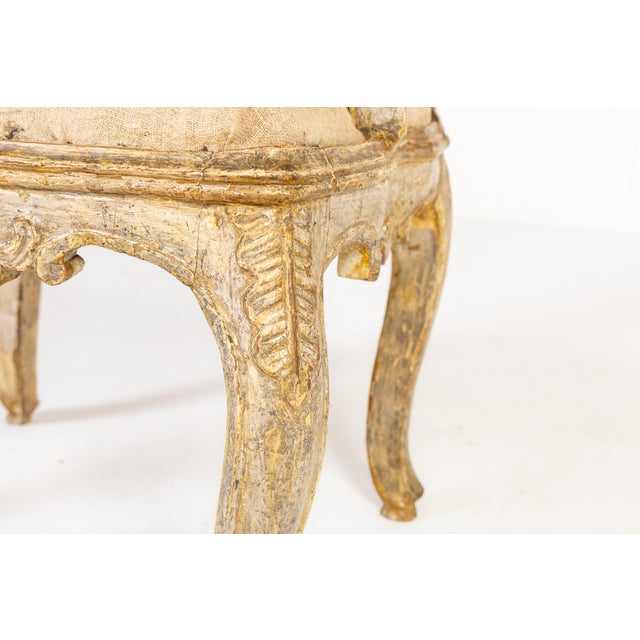 Large Antique Italian Silver Gilt Armchairs, 1700s, Set of 2 For Sale - Image 10 of 14