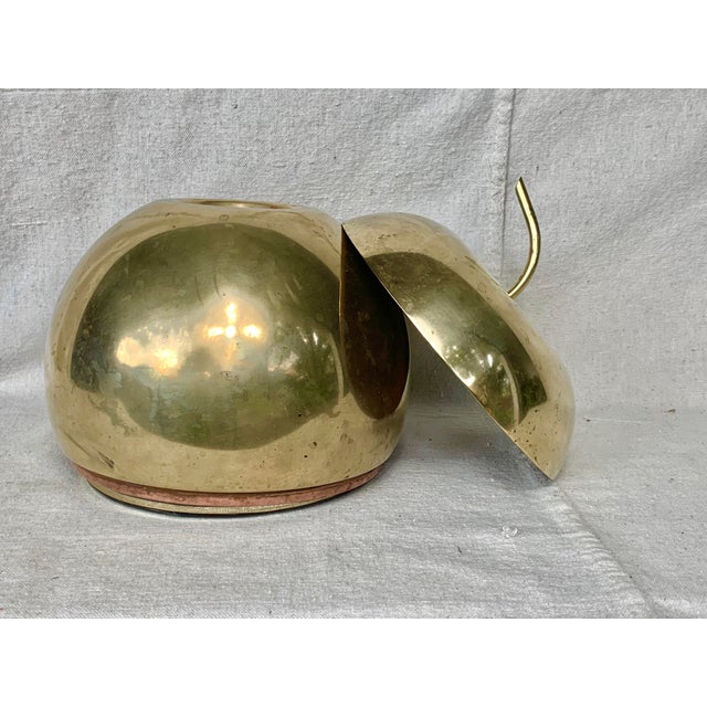 Antique 1920’s Brass Apple Ice Bucket by Apollo Studios Chairish