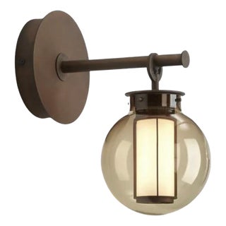 Bai a Di Di Bronze-Amber Glass Diffuser Wall Lamp by Neri and Hu for Parachilna For Sale
