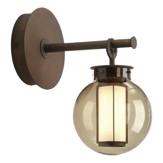Bai a Di Di Bronze-Amber Glass Diffuser Wall Lamp by Neri and Hu for Parachilna For Sale